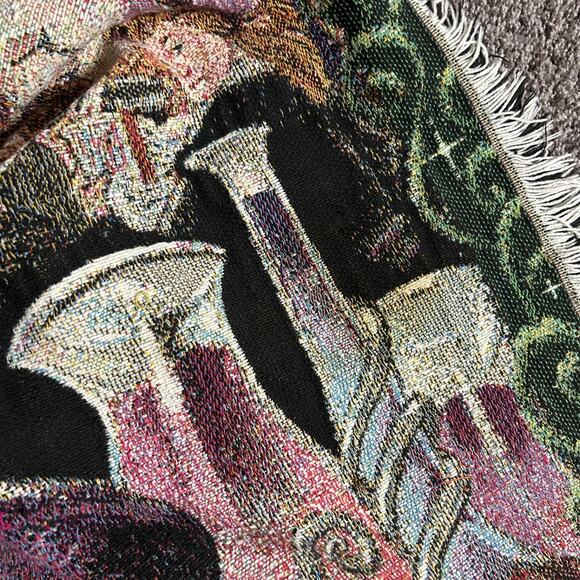 Vintage Harry Potter Tapestry Blanket 2000 Woven Throw Potions y2k Rare 54x41 - Picture 11 of 12